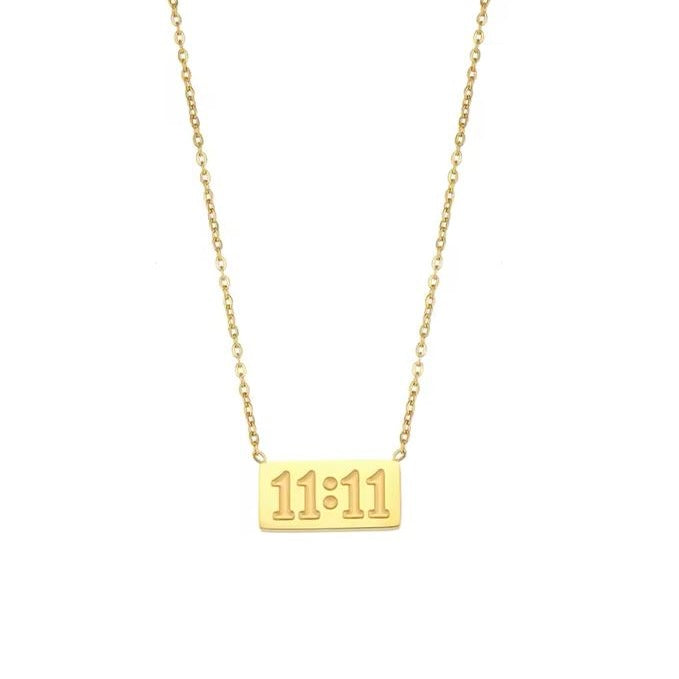 Angel 11:11 Necklace - Gold