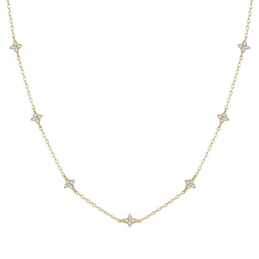 Dainty Flower Necklace - Gold
